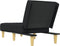 vidaXL - Chaise - longue - stof - zwart