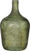 Mica Decorations Diego Glazen Fles - H30 x Ø18 cm - Gerecycled Glas - Groen