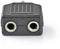Nedis CAGP22945BK - 3.5mm stereo stekker naar 2x 3.5mm - Zwart