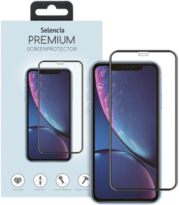 Selencia iPhone 11 / Xr - Gehard Glas Premium Screenprotector - 9H krasbestendig - Zwart