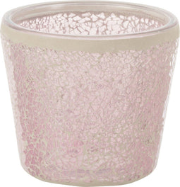 J-Line kaarshouder Mozaiek Conisch - glas - roze