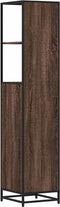 vidaXL - Badkamerkast - 35x37,5x166 - cm - bewerkt - hout - bruin - eikenkleur