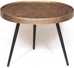 Ronde salontafel - bijzettafel goud - salon tafel 58 cm