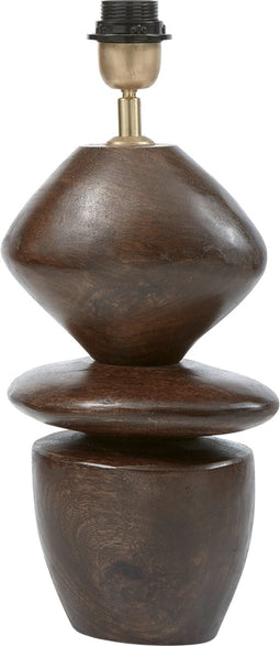 BePureHome Venue Tafellampvoet - Hout - Walnoot - 32x22x22