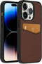 Accezz iPhone 14 Pro - Back Cover - Premium Leather Card Slot - Bruin