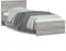 vidaXL - Bedframe - met - hoofdeinde - bewerkt - hout - grijs - sonoma - 90x200 - cm