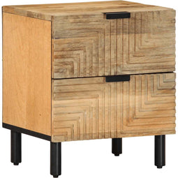 vidaXL - Nachtkastje - 40x33x46 - cm - massief - mangohout - bruin