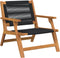 vidaXL - Tuinstoelen - 2 - stuks - Zwart - 67x77x73 - cm - Massief - Acaciahout