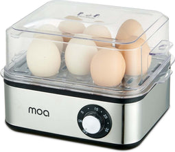 MOA EB06 - Elektrische eierkoker - Kook 1-8 eieren - RVS