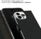 Selencia iPhone 14 Pro Max - Echt Lederen Bookcase - Ruimte voor 3 pasjes - Zwart