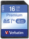 Verbatim 43962 - SDHC Class 10 - 16 GB - 10 MB/s leessnelheid (1 stuk)