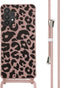 iMoshion Hoesje Geschikt voor Samsung Galaxy A32 (4G) Hoesje Met Koord - iMoshion Siliconen design hoesje met koord - Roze / Animal Pink