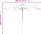 vidaXL - Parasol - met - houten - paal - 299x240 - cm - azuurblauw