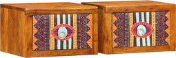 vidaXL - Nachtkastjes - 2 - stuks - 35x30x22 - cm - Massief - acaciahout