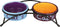 TRIXIE Voer/Waterbak-Set Eat on Feet Blauw, Oranje, Paars eetschaal 12cm