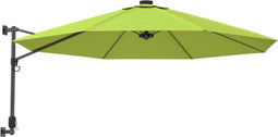 vidaXL - Wandparasol - met - LEDs - 290 - cm - appelgroen