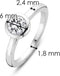 TI SENTO Ring 12103ZI - Zilveren dames ring - Gerhodineerd - Maat 56