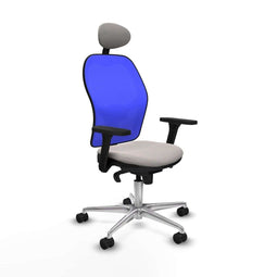 Jorquera Piqueras y Crespo 3D086N1 - Bureaustoel met hoofdsteun - Verstelbare hoogte - Wit