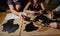 MiMi Innovations® Luxe Houten Wereldkaart - True Puzzel - 150 x 90 cm - Zwart