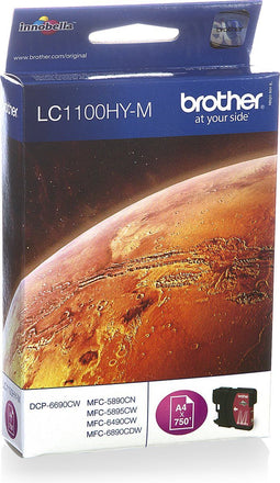 Brother LC-1100M - Inktcartridge XL - 750 pagina's - Magenta