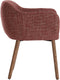 Blaine eetkamerstoel - beige+hout donkerbruin