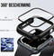 Podec Apple Watch Serie 7 / 8 - Hard Case - Full Cover - Zwart (2 stuks)