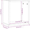 vidaXL - Wandrekken - kubus - 2 - st - 30x15x30 - cm - gerookt - bruin - eiken