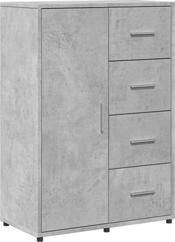 vidaXL - Dressoir - 60x31x84 - cm - bewerkt - hout - betongrijs