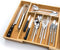 Budu Bestekbak #38 - Uitschuifbaar Bamboe Bestekcassette - 5/7 vakken - 38 x 29,5 - 47,8 cm