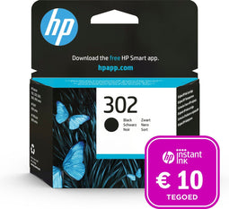 HP 302 - Inktcartridge - Origineel - Zwart + Instant Ink tegoed
