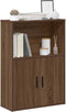vidaXL - Boekenkast - 60x24x85 - cm - bewerkt - hout - bruin - eikenkleurig