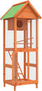 vidaXL Volière 60x58,5x160 cm massief grenenhout bruin
