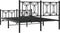 vidaXL - Bedframe - met - hoofd- - en - voeteneinde - metaal - zwart - 140x190 - cm