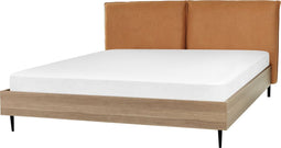 LIMANTON - Bed - Goudbruin - 180 x 200 cm - Kunstleer