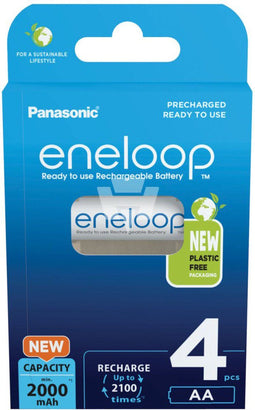 Panasonic Eneloop - Oplaadbare AA batterijen - 2000 mAh - (4 stuks)