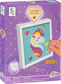 Grafix Unicorn Diamond painting & love Diamond painting | 2 diamond painting sets - diamond painting knutselpakket