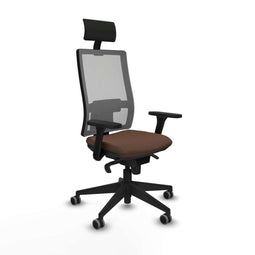 Bureaustoel met hoofdsteun Piqueras y Crespo 3D066G1 Donkerbruin