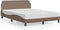 vidaXL - Bedframe - met - hoofdbord - kunstleer - cappucinnokleurig - 140x190 - cm