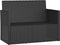 vidaXL - Tuinbank - met - kussens - 105 - cm - poly - rattan - zwart