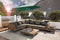 909 Outdoor - Hangende parasol - 300 cm - Stalen frame - Donkergroen