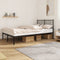 vidaXL - Bedframe - met - hoofdbord - metaal - zwart - 120x200 - cm