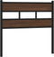 vidaXL - Hoofdbord - 80 - cm - bewerkt - hout - en - staal - bruin - eikenkleurig