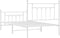 vidaXL - Bedframe - met - hoofd- - en - voeteneinde - metaal - wit - 100x190 - cm
