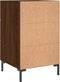 vidaXL - Nachtkastje - 40x40x66 - cm - bewerkt - hout - bruin - eikenkleur