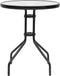 vidaXL - Tuintafel - Ø60x70 - cm - staal - zwart