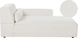 HELLNAR - Chaise longue - Wit - Linkszijdig - Bouclé