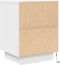 vidaXL - Nachtkastjes - met - led-verlichting - 2 - st - 38x34x50 - cm - wit