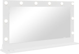 vidaXL - Makeup - Spiegel - met - LED - Lichten - Wit - 100x55x18 - cm