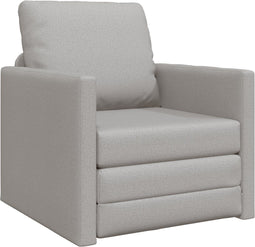 vidaXL - Vloersofa - Bed - 2-in-1 - Cloud - Grijs - 74x77x81 - cm - Stof