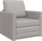 vidaXL - Vloersofa - Bed - 2-in-1 - Cloud - Grijs - 74x77x81 - cm - Stof